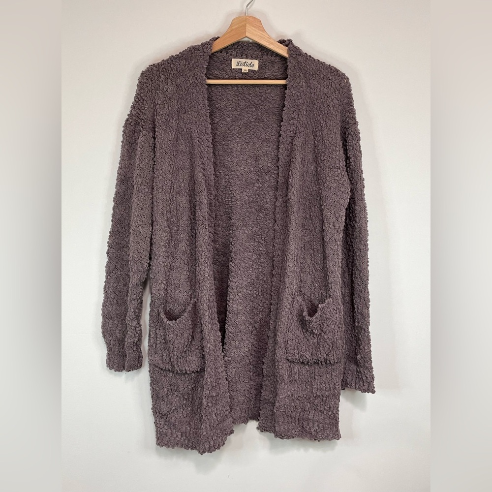 Listicle Lavender Textured Cardigan Size M